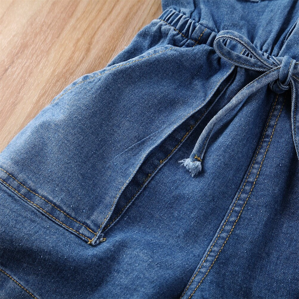 Macaquinho Infantil Jeans
