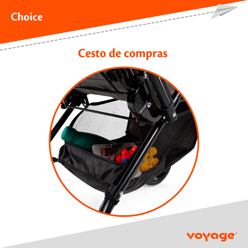 Carrinho De Bebê Choice Passeio Reversível e Retrátil
