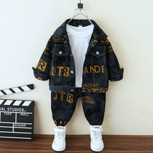 Conjunto Infantil Masculino Letras Jeans