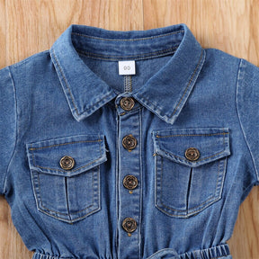 Macaquinho Infantil Jeans