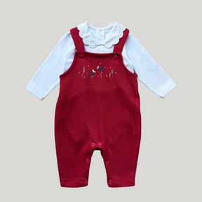 Conjunto Bebê 2 Peças Bordado Premium Flowers Red