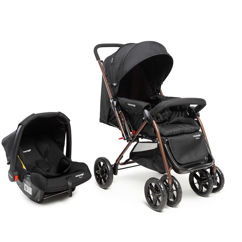 Travel System Choice Duo (Conjunto de Carrinho de Bebê Com Alça Reversível + Bebê Conforto)