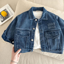 Jaqueta Infantil Jeans Bolsinhos