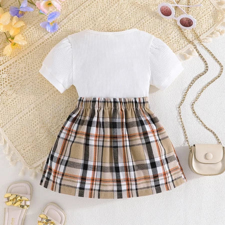 Conjunto Infantil Lacinho Xadrez