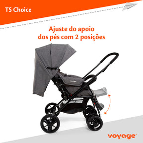 Travel System Choice Duo (Conjunto de Carrinho de Bebê Com Alça Reversível + Bebê Conforto)
