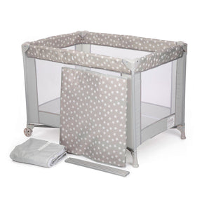 Berço Portátil Fit – 2 Alturas, Mosquiteiro e Rodas